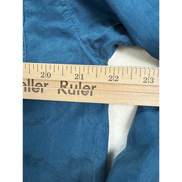 Jonathan Martin 100% Silk Women’s Shirt Small Blue Long Sleeve Blouse - Picture 4 of 8